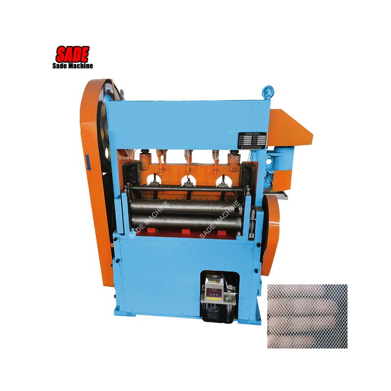 Well made aluminum steel expanded metal mesh making machine  automatic production line different shape expanded mesh machine