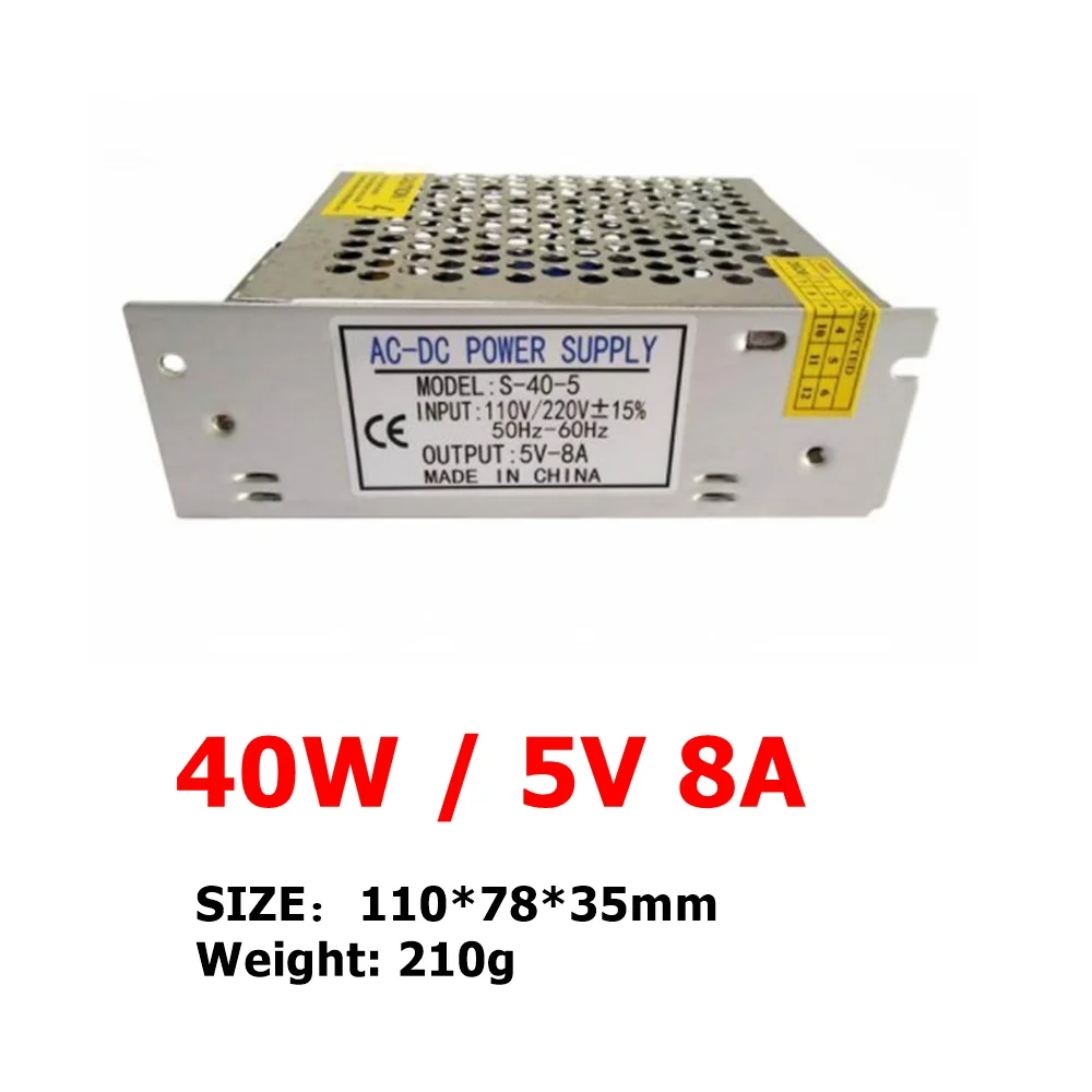 OEMHigh Quality Aluminum Shell  25W Switch Mode AC/DC 5V 5A Power Supply