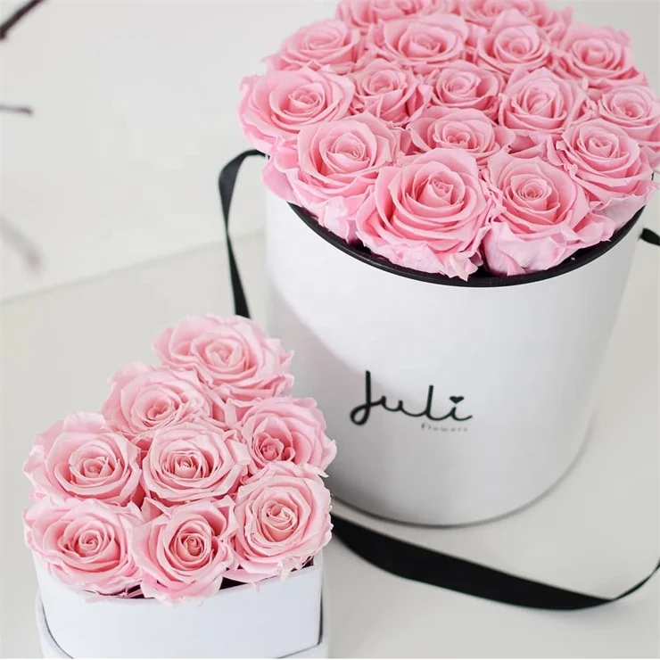 Luxury wholesale round hat box velvet flower gift box