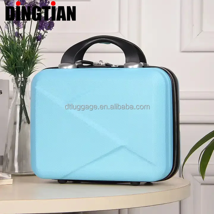 Luggage Mini Cosmetic Case Women Beauty Makeup Hard Shell Storage Bag Organizer Travel Case Carrying Suitcase