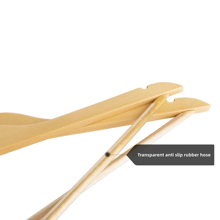 YIKAI Wooden Coat Hanger with Non-slip Transparent Rubber Hose for Clothing Hanger