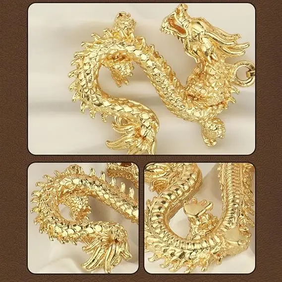 Chinese Dragon New Year Keychains Year of the Dragon Keychain Feng Shui Keyring Attracting Wealth and Good Luck