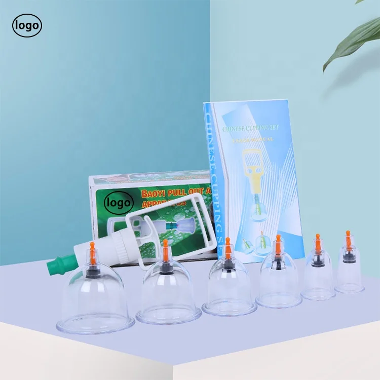 Cupping Equipment Set 6PCS Plastic Vacuum Chinese Cupping Cups Wholesale