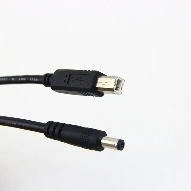 
OEM/ODM High quality 12V power usb to DC5.5 usb B 2 in 1 cable for POS printer 