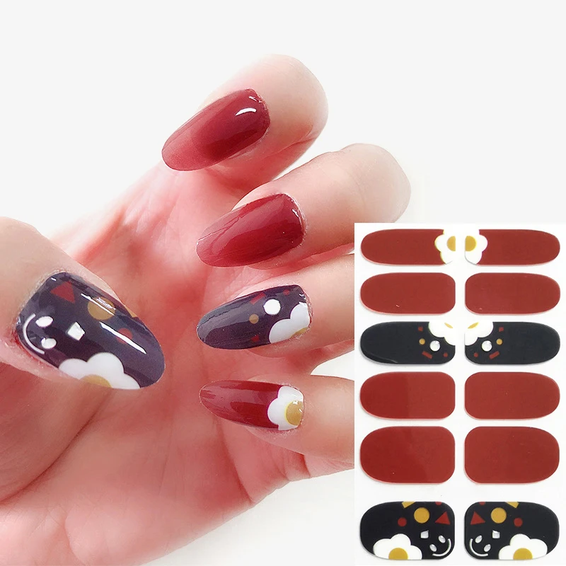 ST FUTURE Wholesale Factory OEM Brand Name Nail Art Stickers Design DIY Nail Cured Wraps