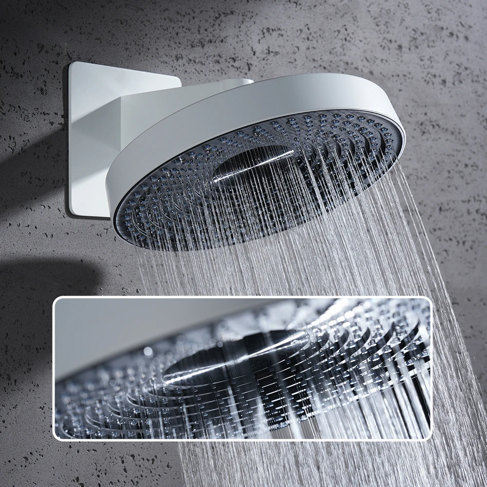 Modern Concealed Shower Set Rain Shower Kit for Bathroom Recessed Shower Mixer Valves Copper Built-in