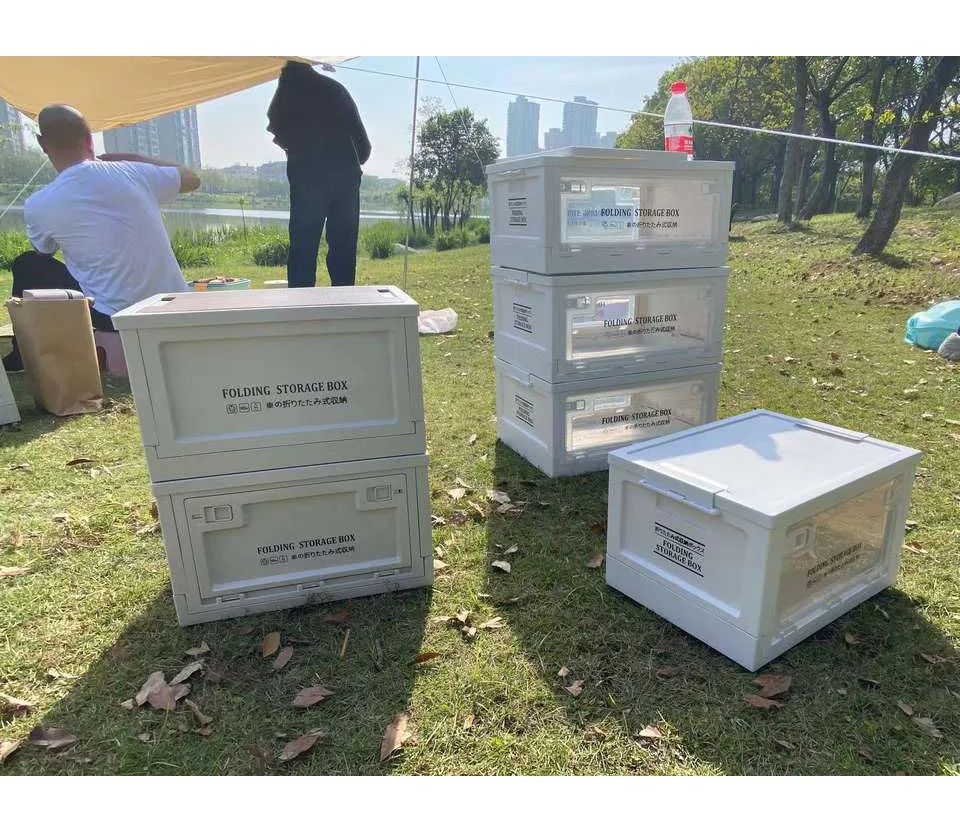 High Quality Manufacture Wholesale Foldable Box Plastic Storage Bin Cloths Organizer Bin With Wooden Lid