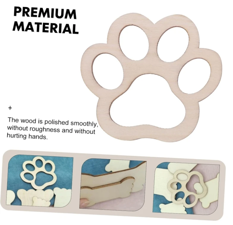 Winding Plate Thread Organizer Tool Yarn Storage Organizer Dog Bone Wood Cutouts Yarn Spooler Unfinished paw Cutout Yarn bobbins