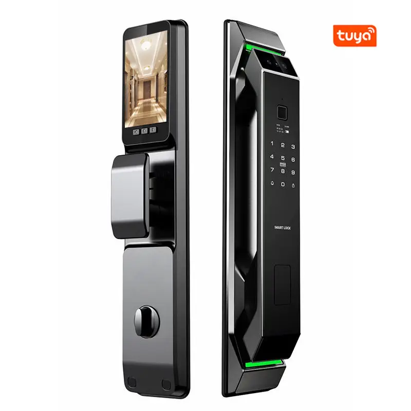 Indoor fingerprint password lock new home anti-theft door face Tuya lock