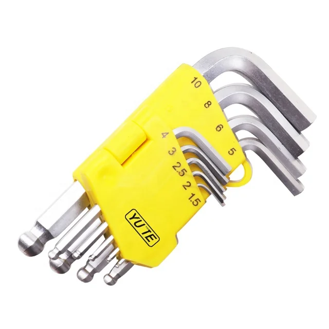 NBFLOURISH 9 Pcs Short Arm flat Hex Key&Hex Key wrench set&special hex key wrench set