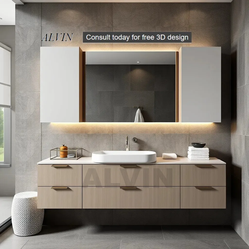 Luxury Design Floor Standing Bathroom Furniture manufactures Custom Bathroom Vanities