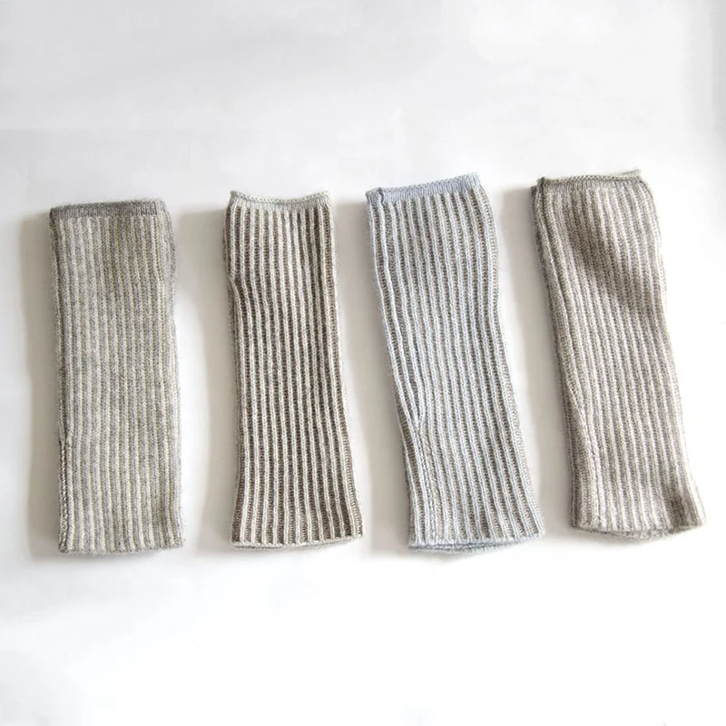 fashion multicolor women winter cashmere mitten glove ladies girls outdoor warm knitted fingerless cashmere glove