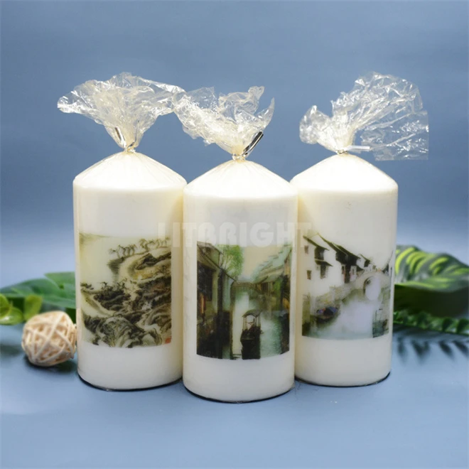 Custom Box Paraffin Wax Candle With Smokeless Cotton Wicks Solid Pillar Candle Factory China