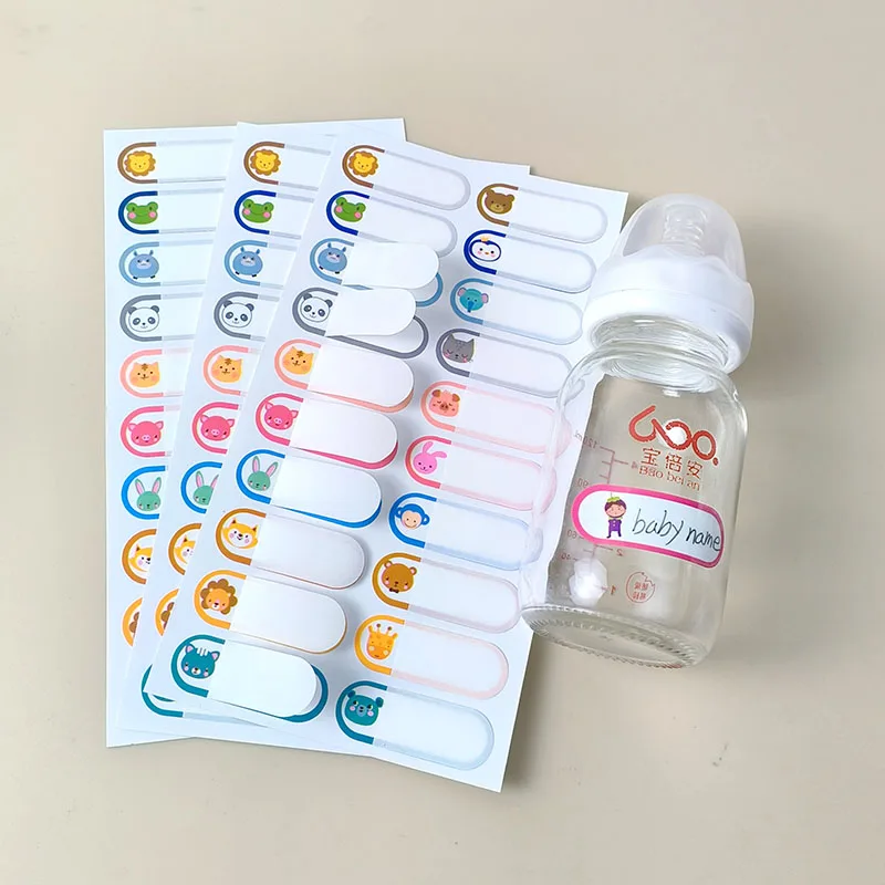 High Quality Baby Bottle Label for daycare kids Name Stickers for School Supplies Waterproof Sippy Cup Lunch Box Pacifier