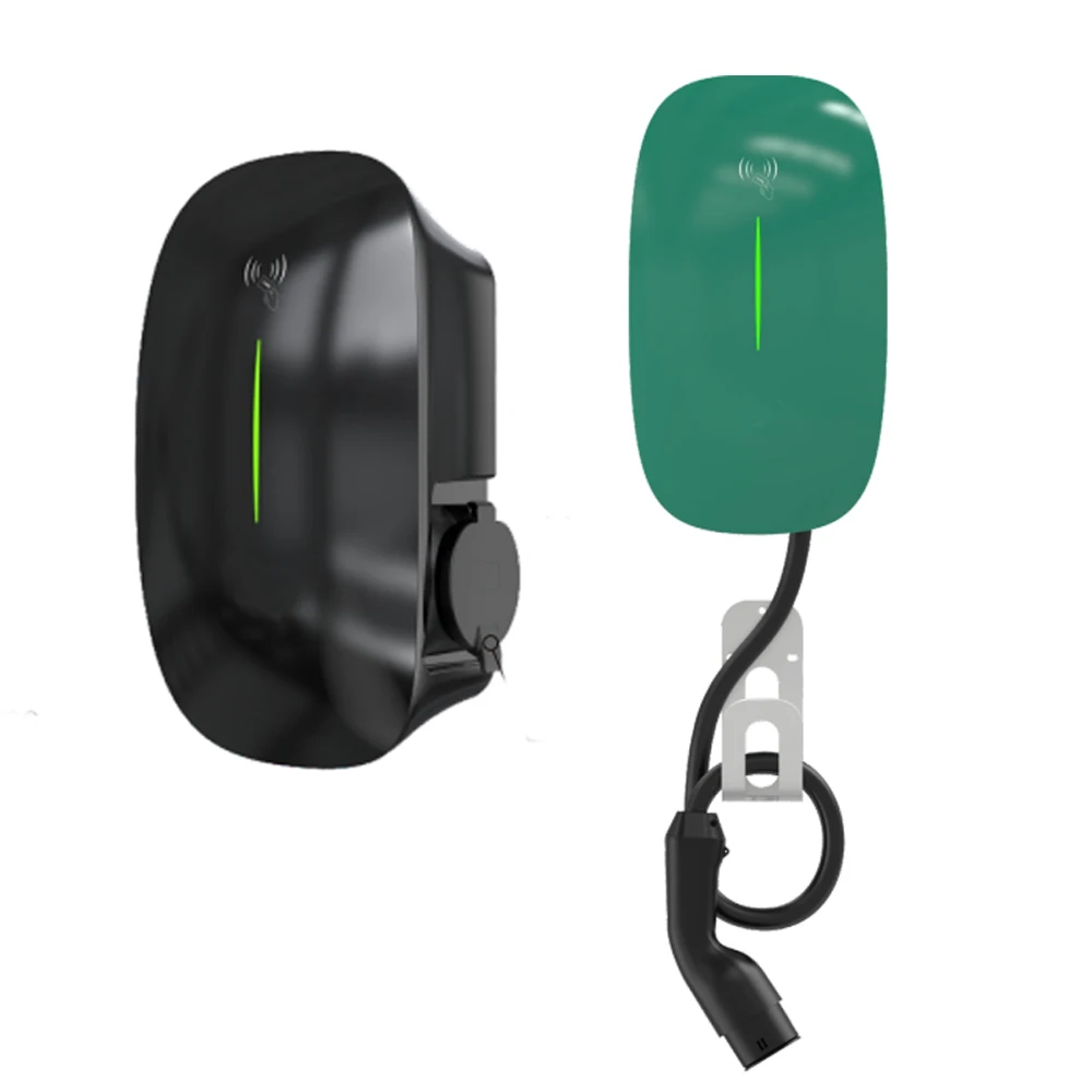 shenzhen ev charger Wholesale High quality 7.4Kw Mode 3 Wallbox 1 Phase 32A  Solar Charging Station EV For Electric Vehicles Car