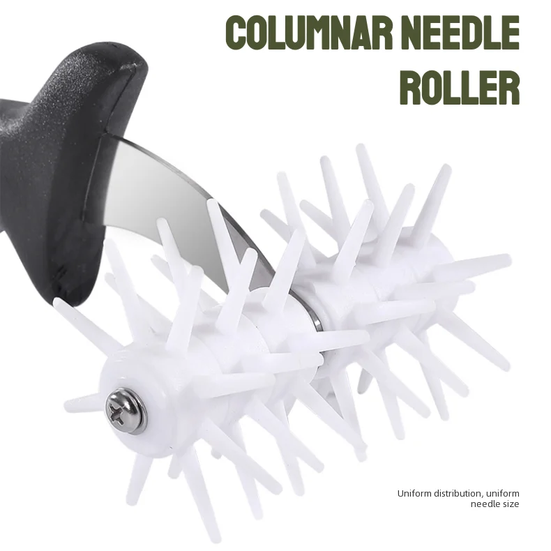 Manjia Baking Kitchen Plastic Pizza Needle Roller ABS Material Tool Hole Puncher for Pizza Crust or Pastry Dough