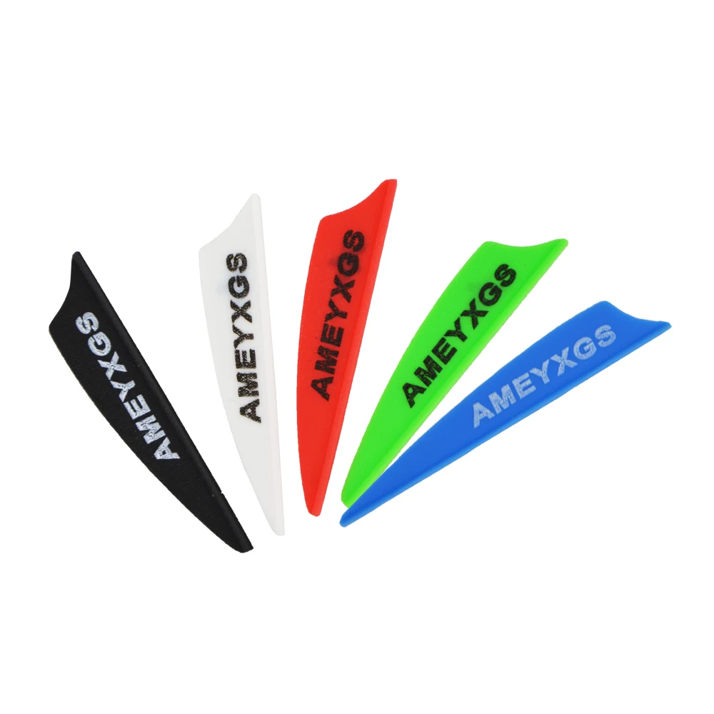 Archery Arrow Feather 2inch 3inch 4inch Rubber Fletching Colorful Arrow Vanes For Fiberglass Carbon Arrows Accessories