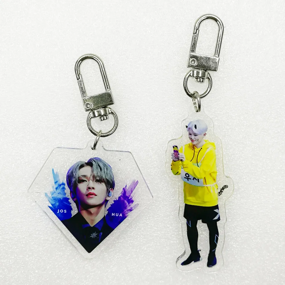 custom clear print Kpop fashion idol members photo name acrylic keychain keyring