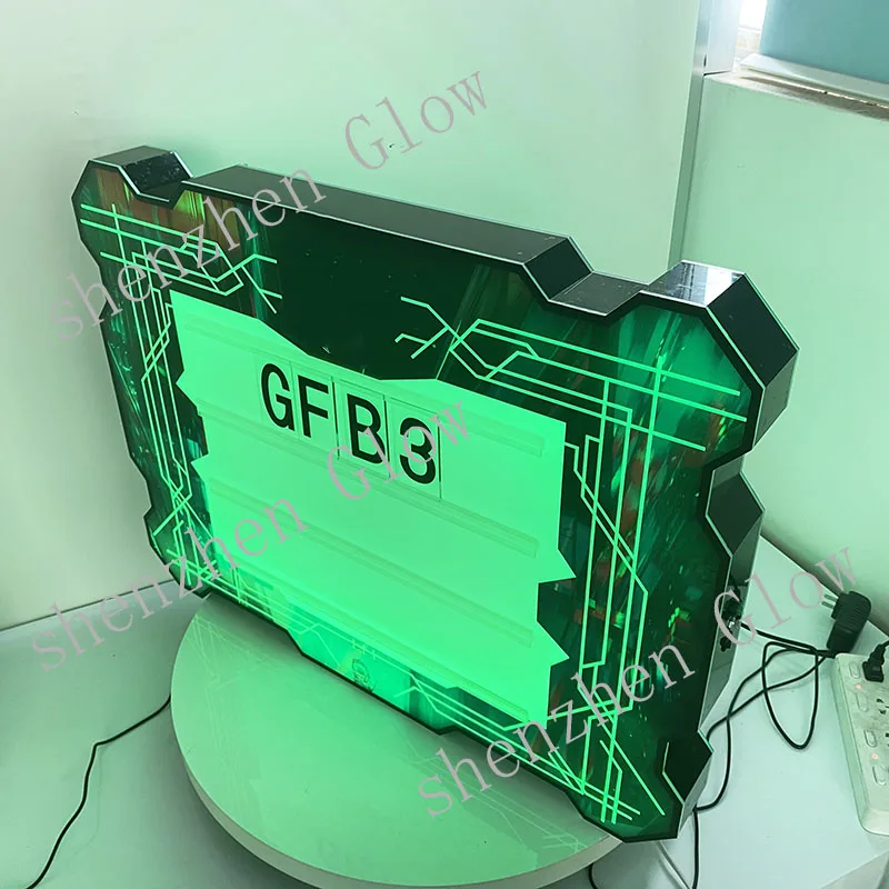 Good Quality Strong Package Rechargeable Led Messages Acrylic Board Custom Vip Bottle Presenter Holder With Letters And Numbers