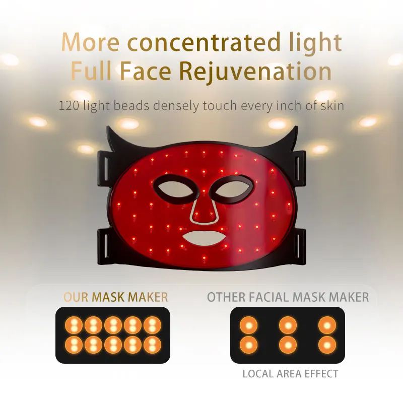 Wholesale Photon Beauty Color Lights Led Photon Rejuvenation Electric Led Facial Mask 5 Colors Light Therapy Face Mask