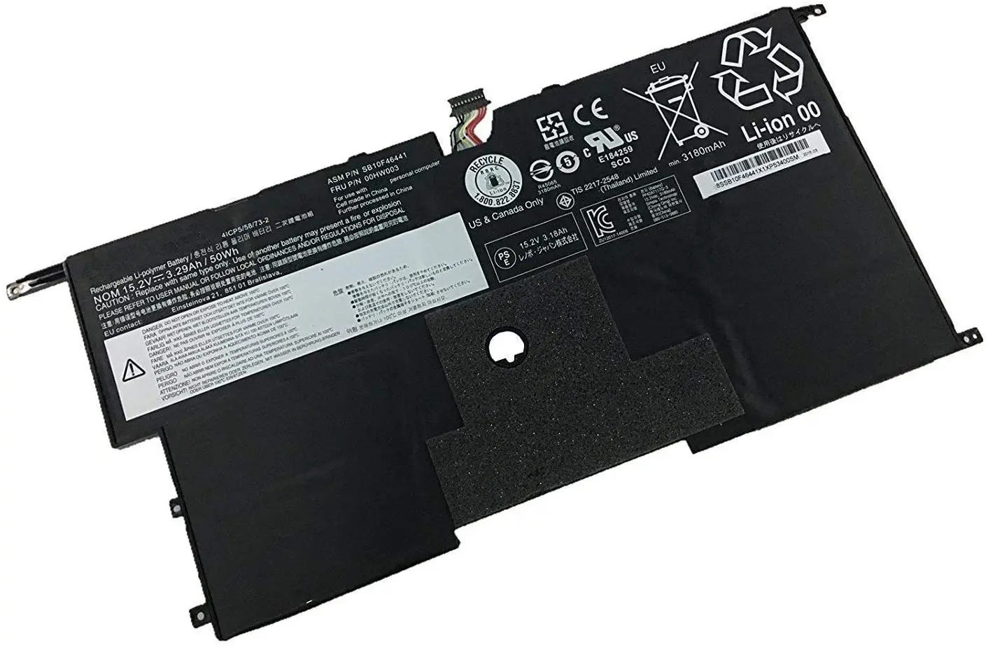 Genuine OEM 00HW002 00HW003 Battery for Lenovo ThinkPad X1 Carbon Gen 3 3rd 2015 SB10F46440 SB10F46441 Laptop Battery