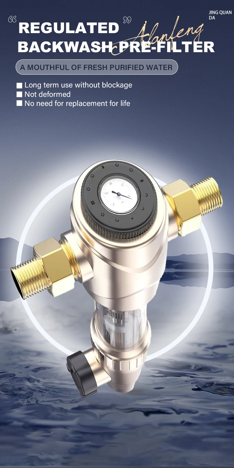 40 Micron Stainless Steel 304 Water Filter Big Flow Rate Pre Wasserfilter Pipe with Scraper