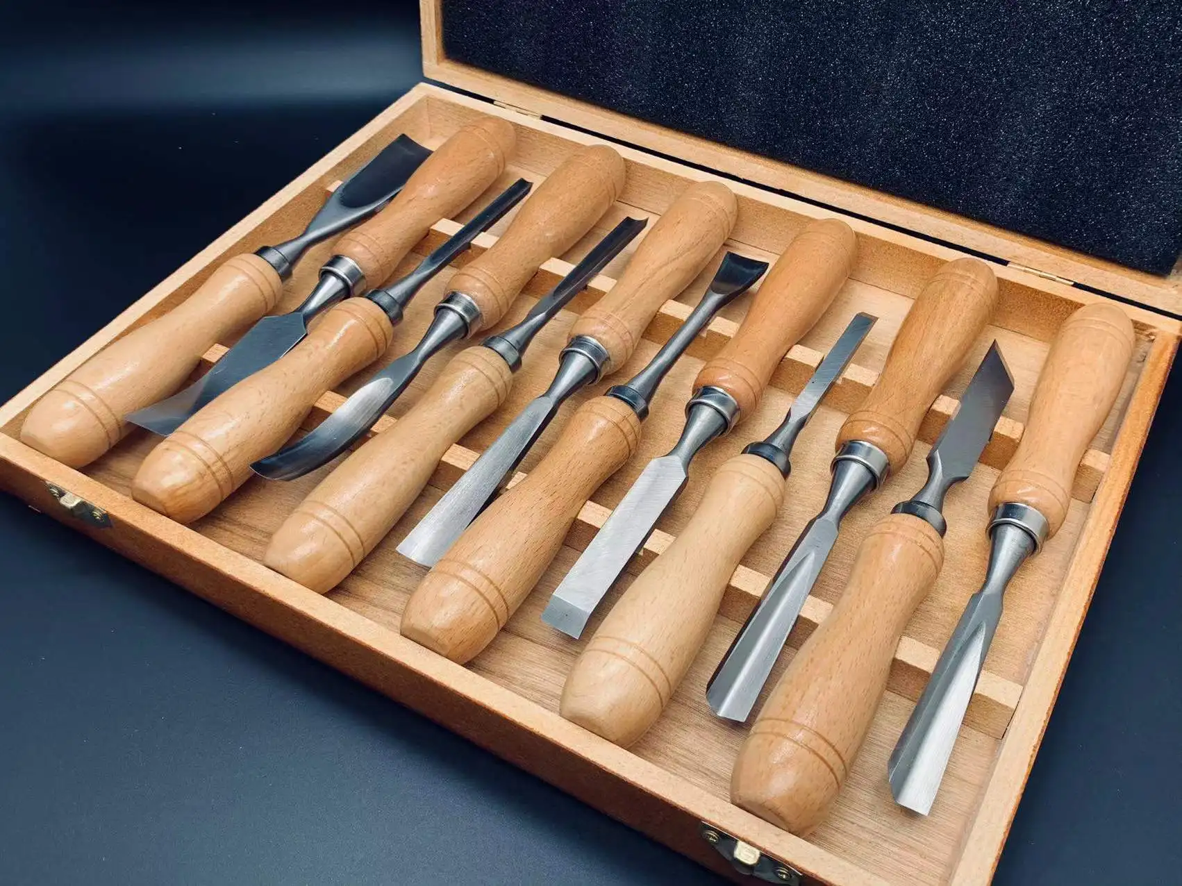 Customized LOGO Good Quality Chisel Carpenter Tools 12pc Carving Chisel Wood Chisel