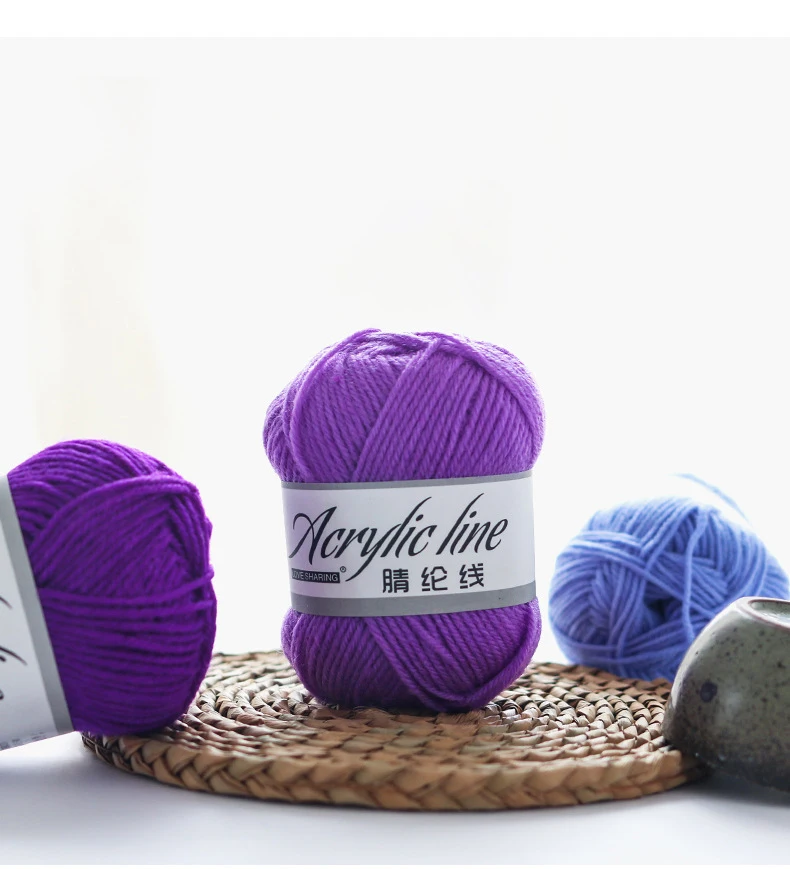 Hot Selling 4 Strands Of Custom Color DIY Crocheting Acrylic Yarn High Quality Modified 100%