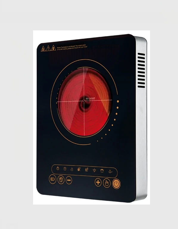 Golden Metal Frame Touch Sensor control Electric Ceramic Cooker Infrared Stove hob