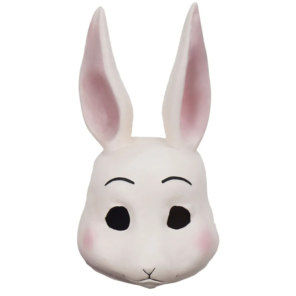 Rabbit Head Mask Party Dress Up For Adults Men Masquerade Animal Anime Cosplay Costume