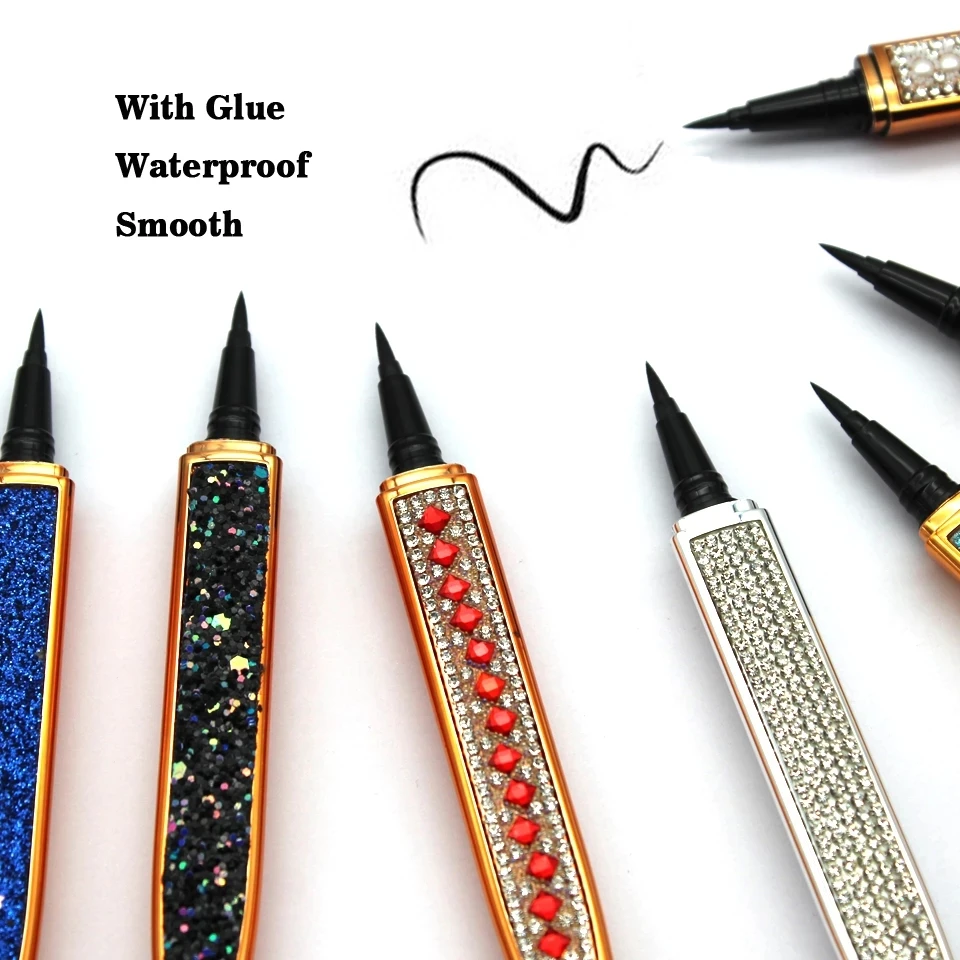 Liquid Mineral Line Eyeline Lashes Lash Gule Free Glue Vegan Waterproof Adhesive Magic Eyeliner Pen Lash Glue