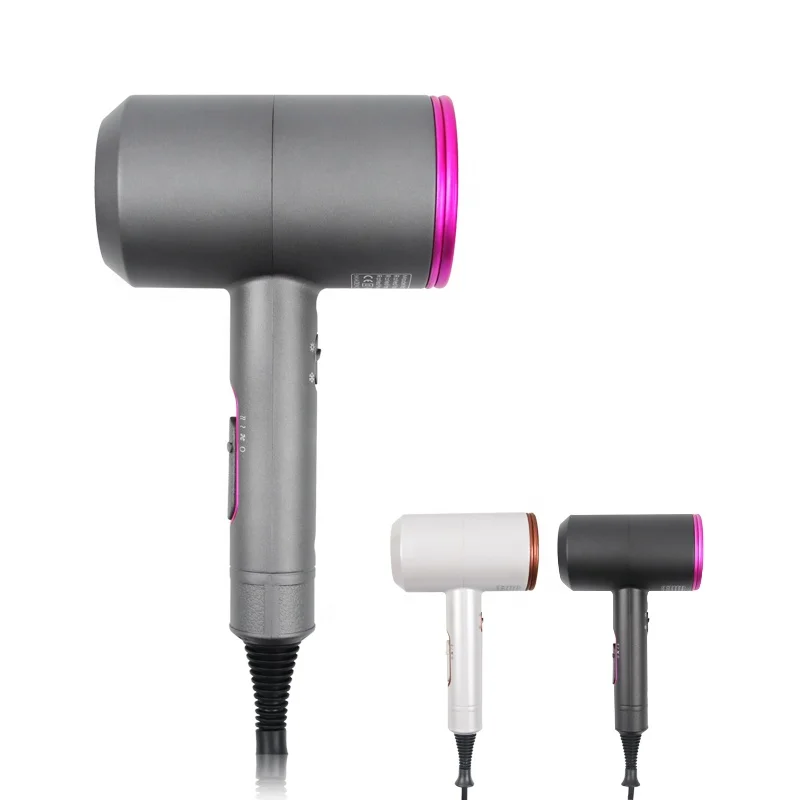 Wholesale Custom Ac Dc Motor Salon Equipment Lcd 2000w Hairdryer Professional Blow Hair Dryer Travel OEM Long Power Plug Sales