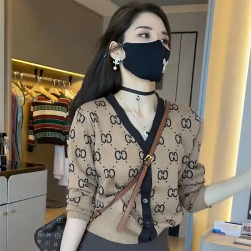 2022 Luxury G brand designer Cardigan for woman Lady fashion trendy sweater Customized logo brander design coat