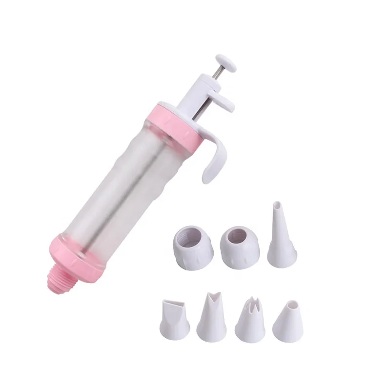 factory sale baking icing piping manual airbrush colorful plastic food grade oem cake decorating syringe
