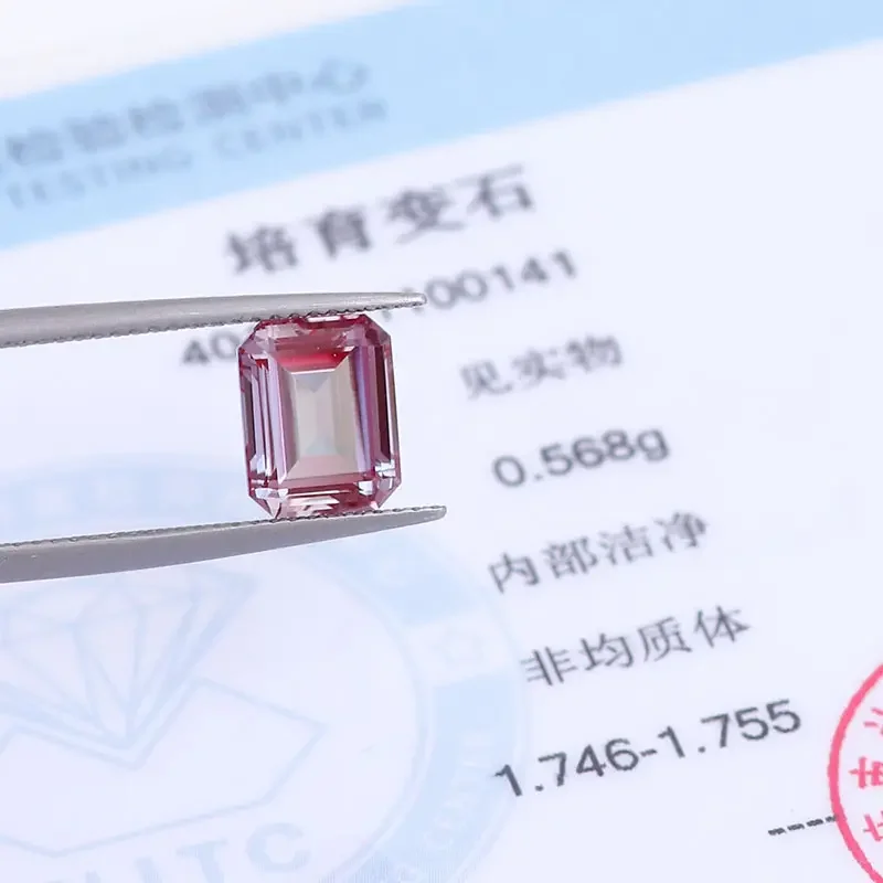 Hot Sale High Quality Lab Grown Alexandrite Stone Emerald Shape Loose ForJewelry