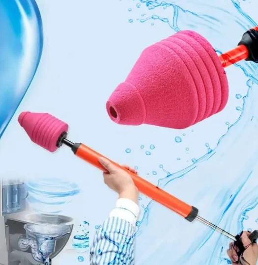 High Pressure Toilet Unblock One Shot Toilet Pipe Plunger Silicone Quickly Unblock Household Toilet Sewer Dredging Plunger