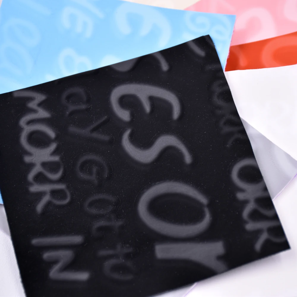 Cheap High Quality Stock Lot Customization Letter Printing Pattern Pu 3D Synthetic Leather Material For Shoe