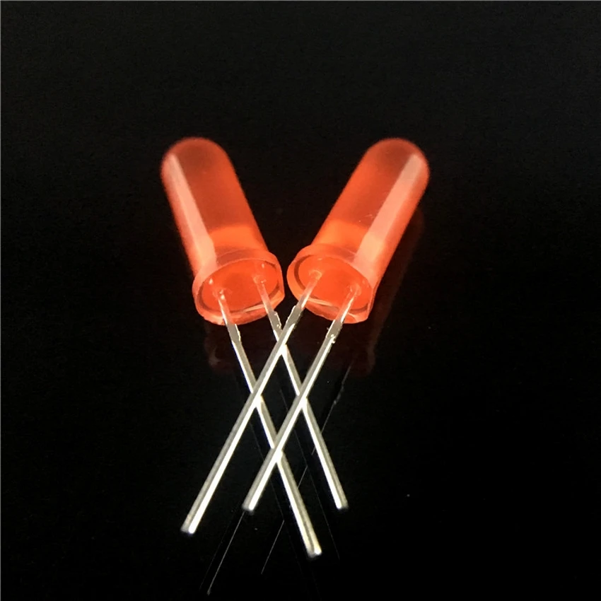 RoHS ce 5 years warranty super bright 0.06w 5mm red round led diode 625nm lens red diffused