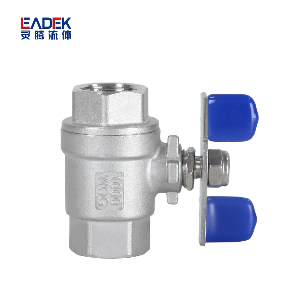 2pc butterfly handle 2 inches stainless steel 316 CF8M 1000wog ball valve with female threaded