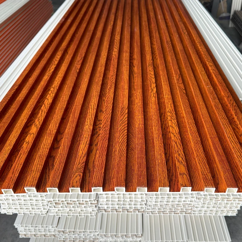 Cheap Interior decoration fluted wall panels decorative wood alternative Laminate wpc wall panel