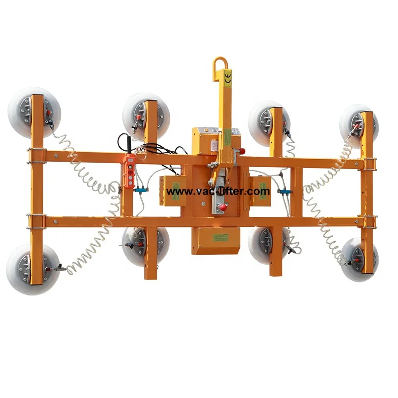 H-type Shaped Rotating or Electric Rotating Glass Vacuum Cup Lifter with Sealing cover to protect components