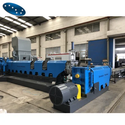 side force double stage water-ring cutting pelletizing machine with PLC control touch screen operation