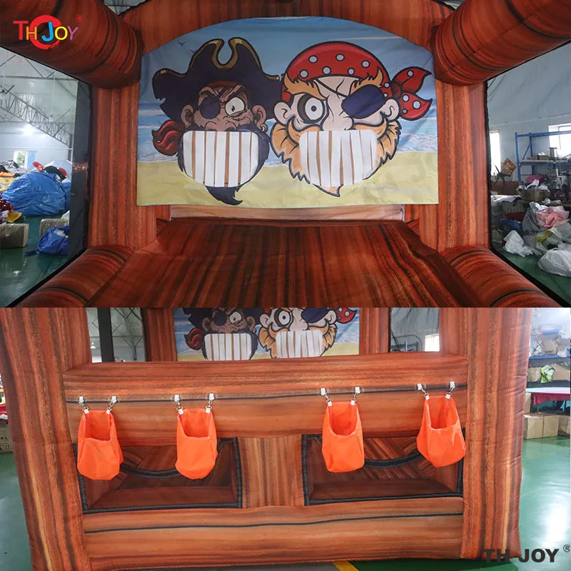 Exciting Pirate Ship Inflatable Shooting Game with Free Air Shipping Fun for Adults and Kids at Carnival Parties