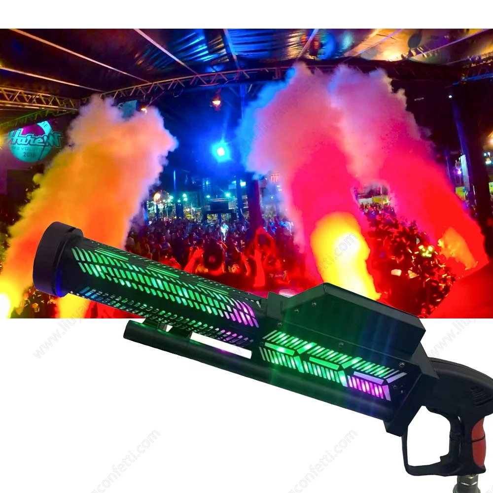 DJ Equipment DMX Co2 Jet Spray Machine RGB LED Co2 Smoke Fog DJ Gun For Wedding Disco Nightclub Party