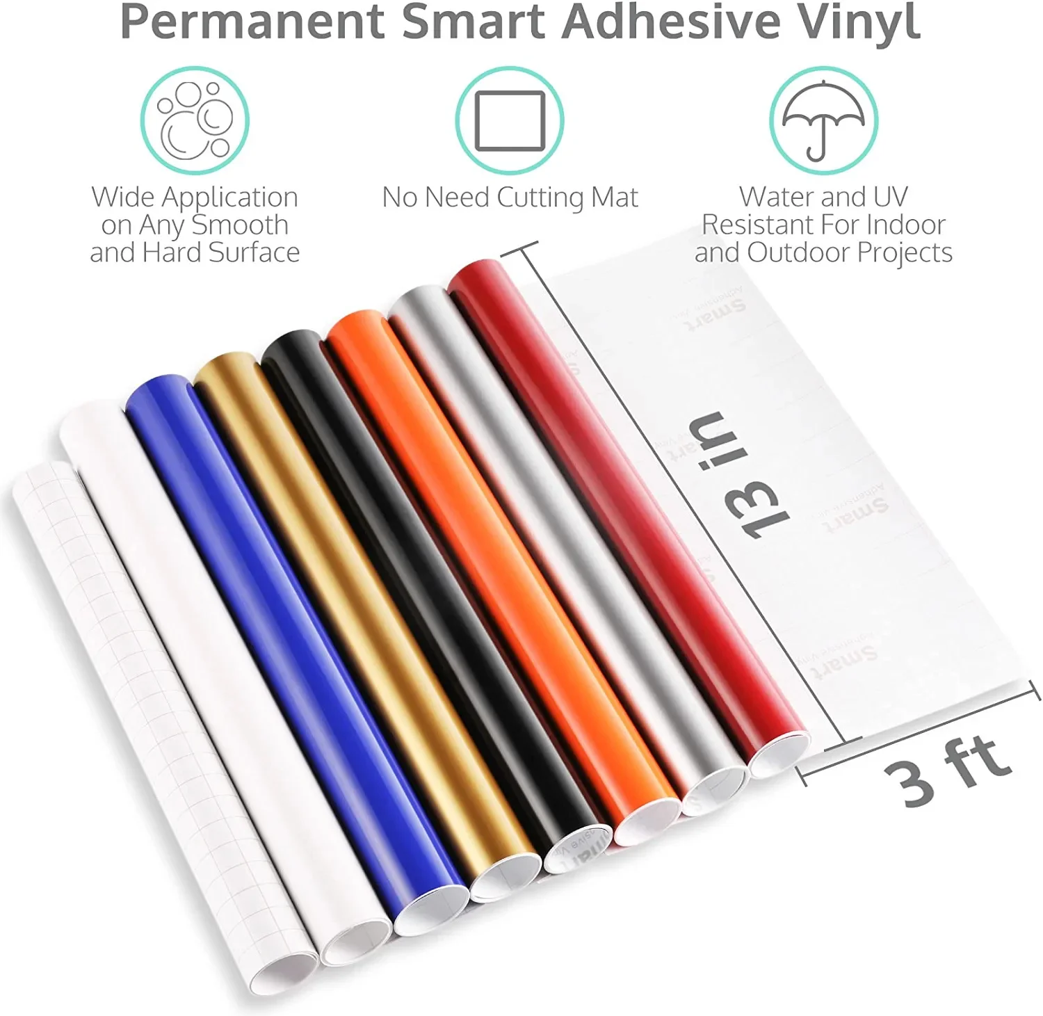 Diylobby 30 листов 13 'x 13' матовый клей умный винил для производителя Cricut 3 /