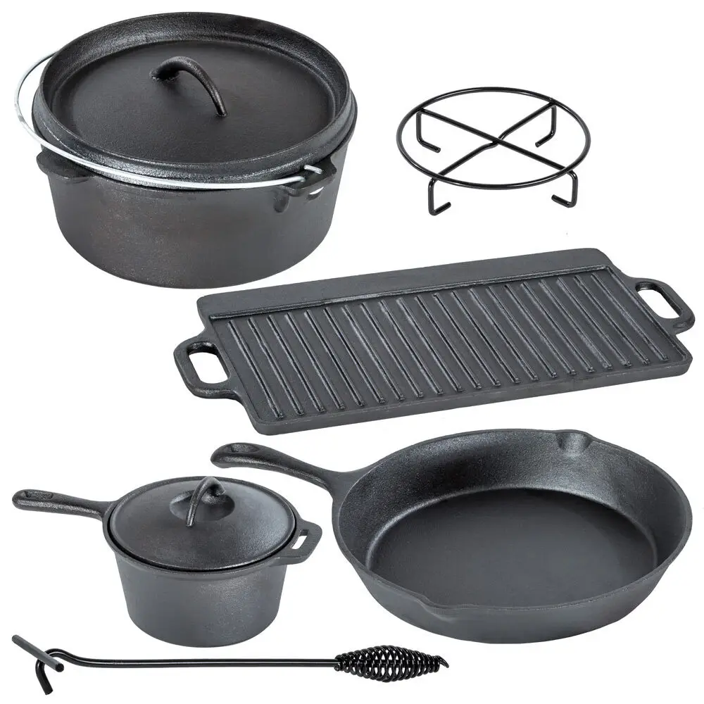  Custom Logo Cast Iron Dutch Oven With Stand And Hook