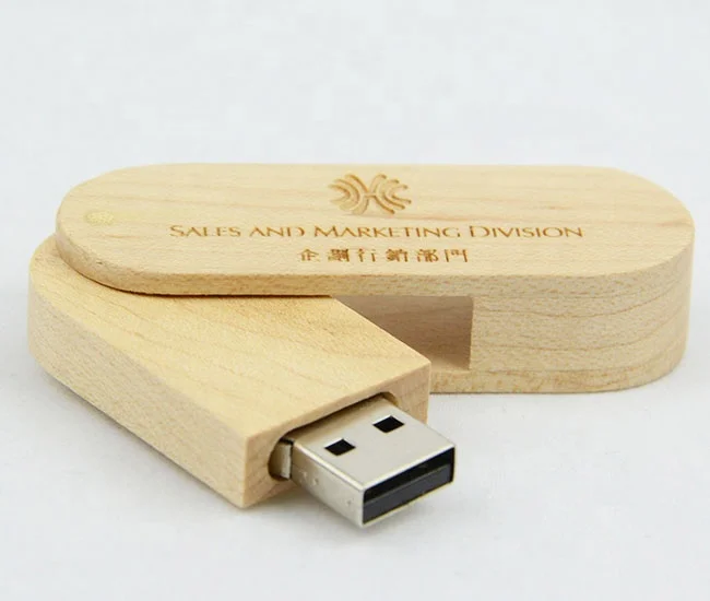Swivel eco-friendly wood material customs logo printing 1gb 2gb 4gb 8gb 16gb 32gb memory sticks usb flash drive