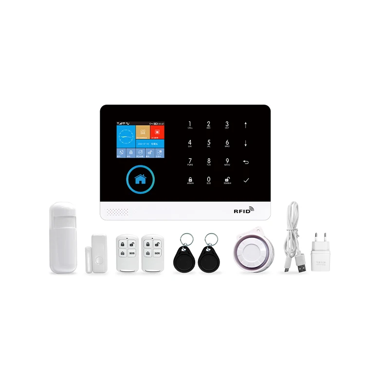 Система охранной сигнализации PGST Tuya, умная Проводная противоугонная система, Wi-Fi сенсор с сенсорным экраном, Gsm, домашняя охранная сигнализация