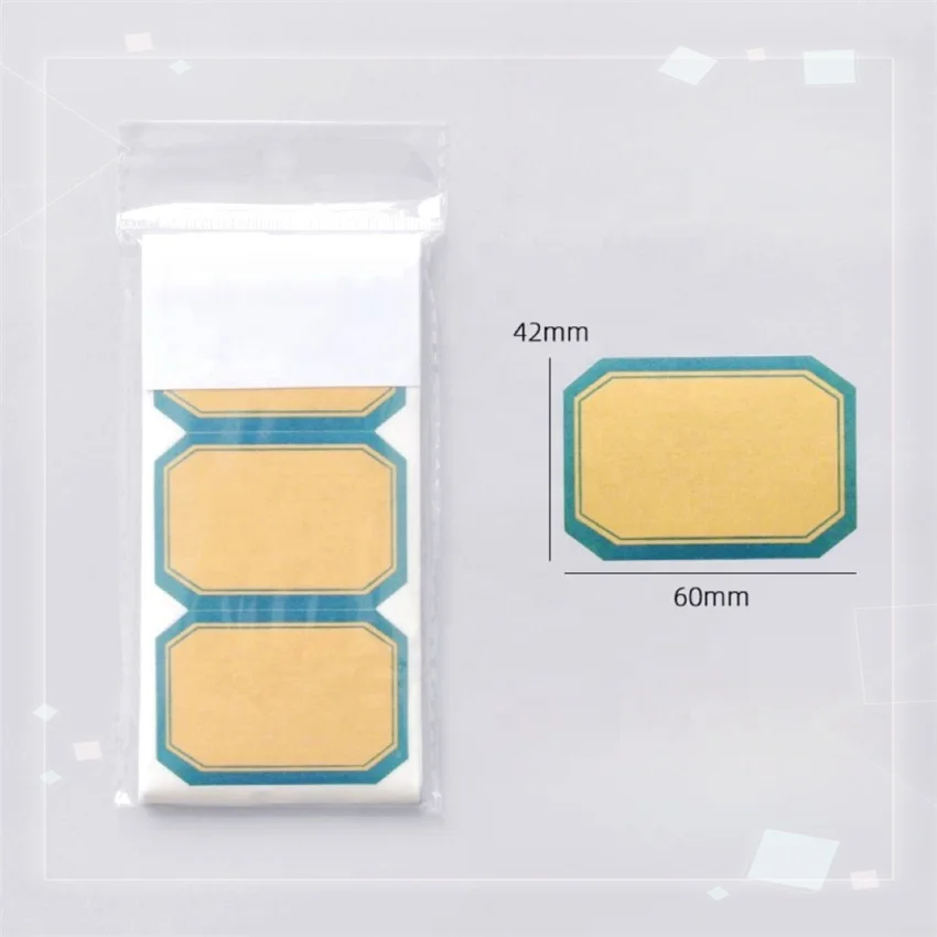 Factory Custom Simple Kraft Paper Self-Adhesive Sticker UV Printed Small Commodity Price Name Mark Mouth Take Paper Packaging