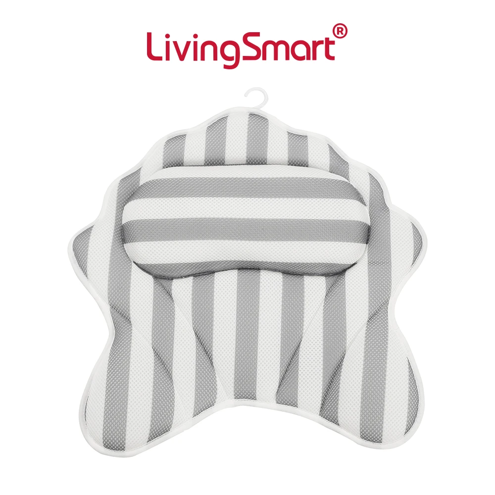 
Luxury Starfish 3D Air Mesh Machine Washable Bath Pillow With Suction Cups 